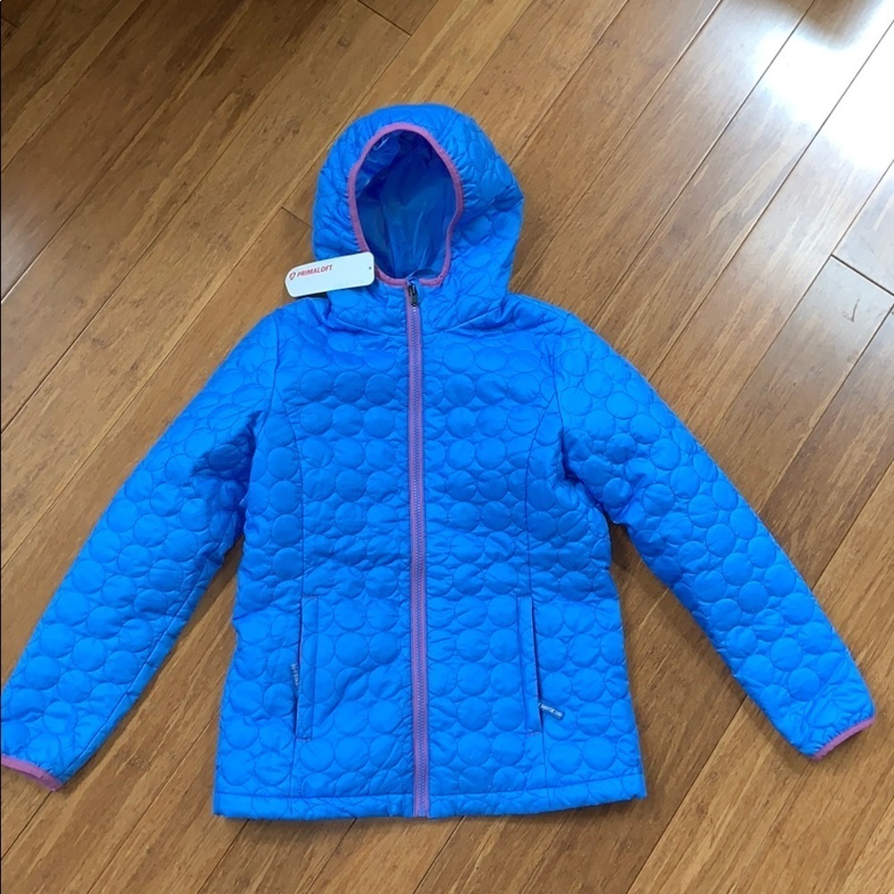 NEW LANDS END Girls Blue/Purple Insulated Jacket M